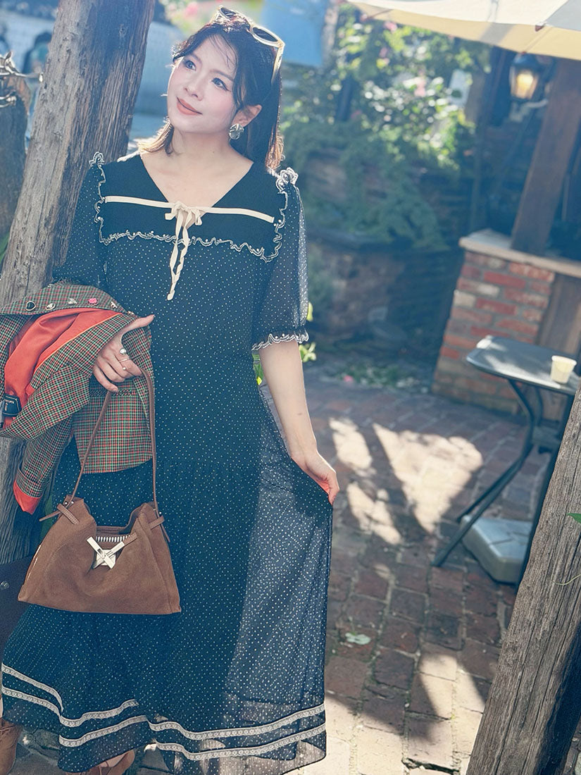 Polka Dot Midi Dress (2 Colours)