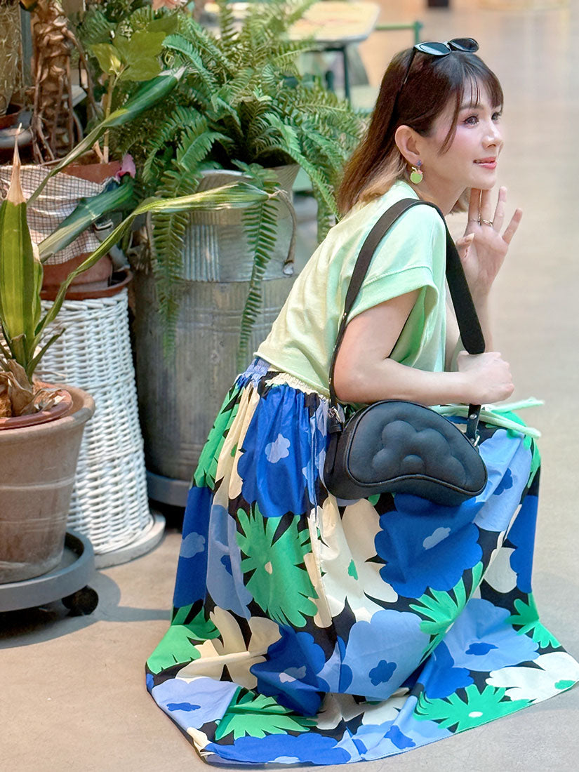 Floral Print Flare Skirt (2 Colours)