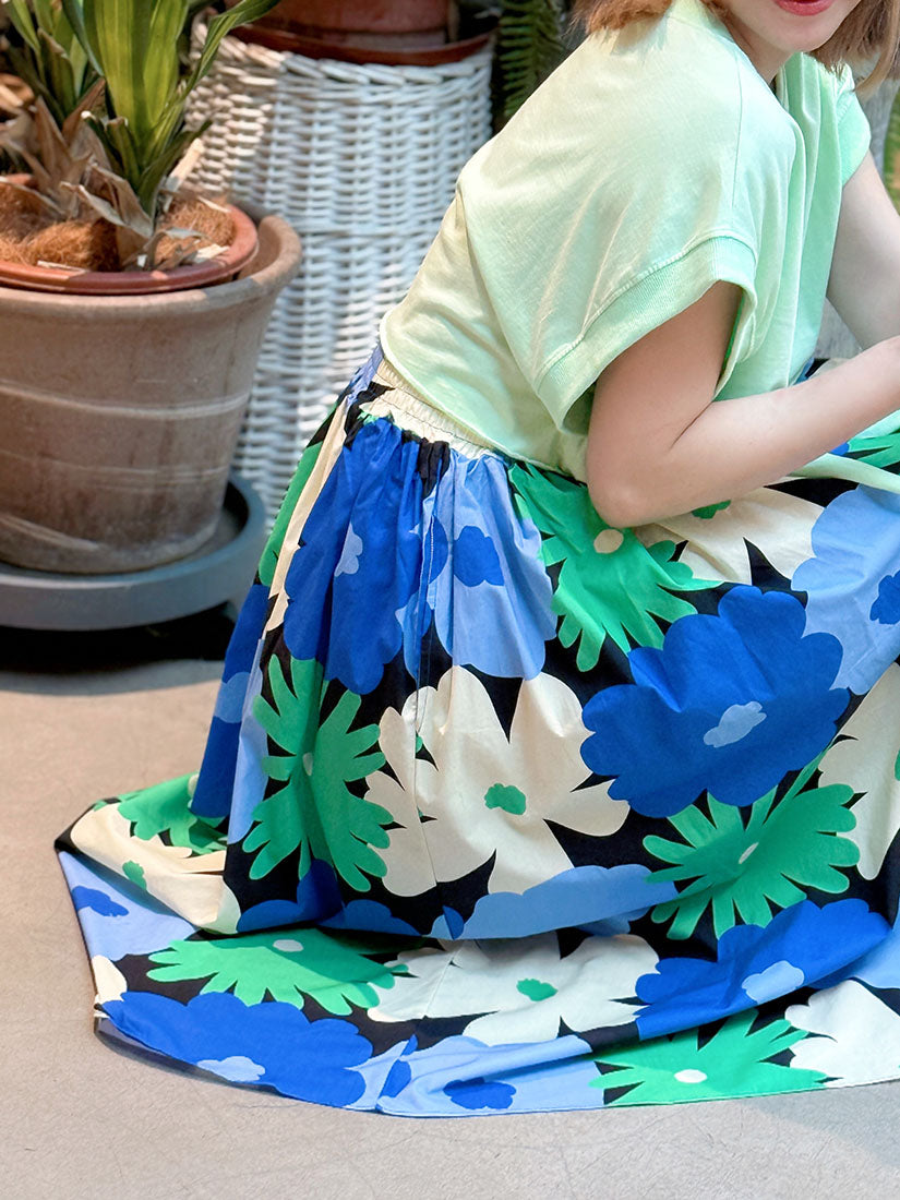 Floral Print Flare Skirt (2 Colours)