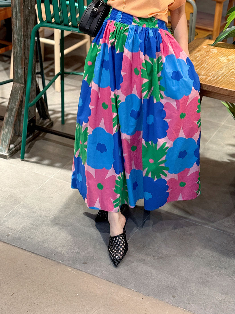 Floral Print Flare Skirt (2 Colours)