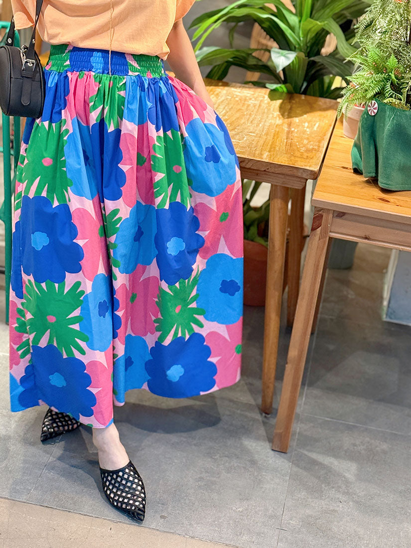 Floral Print Flare Skirt (2 Colours)