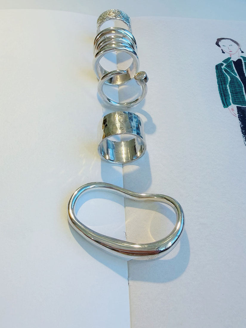 925 Silver Sculptural Stacking Ring (5 Styles)