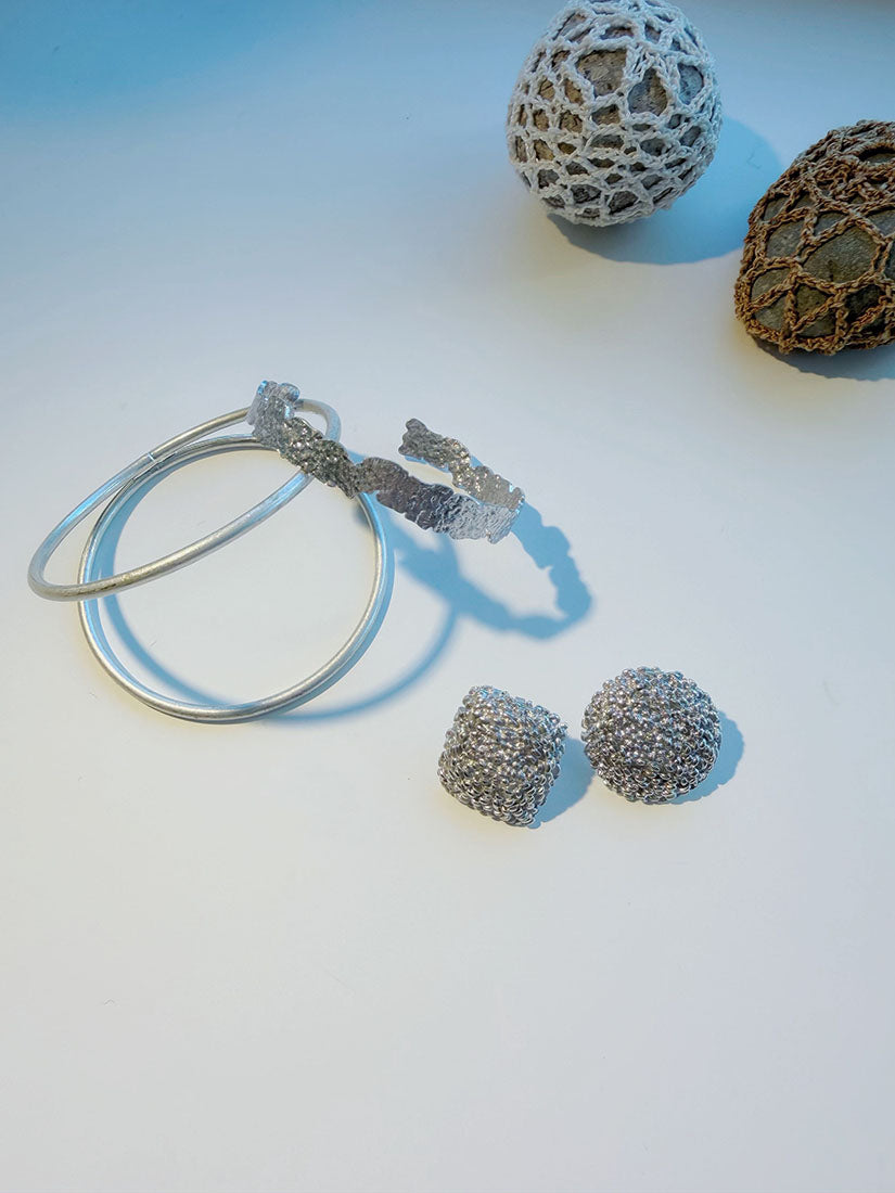 Raw & Sleek Silver Jewellery (3 Styles)