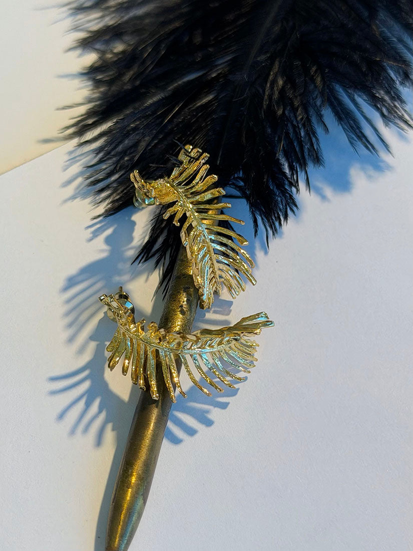 Golden Sculptural Botanical Jewellery (2 Styles)