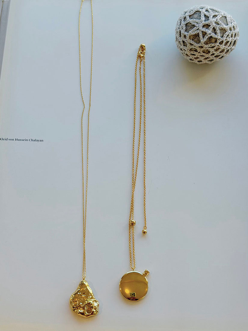 Gold Pendant Long Necklace (2 Styles)