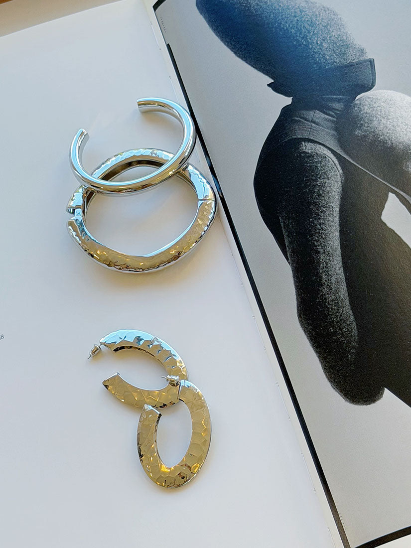 Modernist Textured Silver Jewellery (3 Styles)