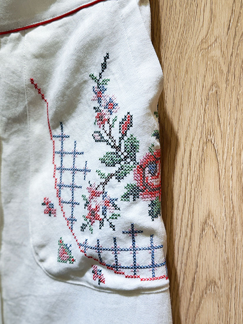 Cross Stitch Embroidered Skirt (3 Colours)
