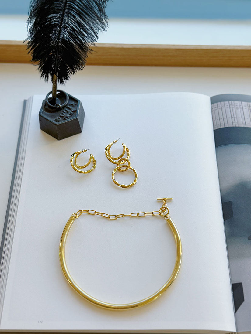 Golden Hybrid Chain & Sculptural Jewellery (2 Styles)
