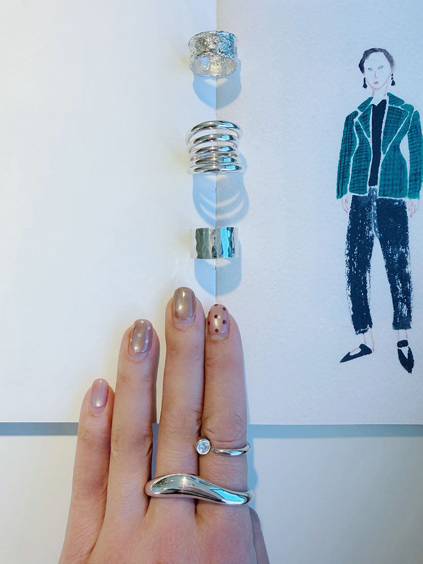 925 Silver Sculptural Stacking Ring (5 Styles)