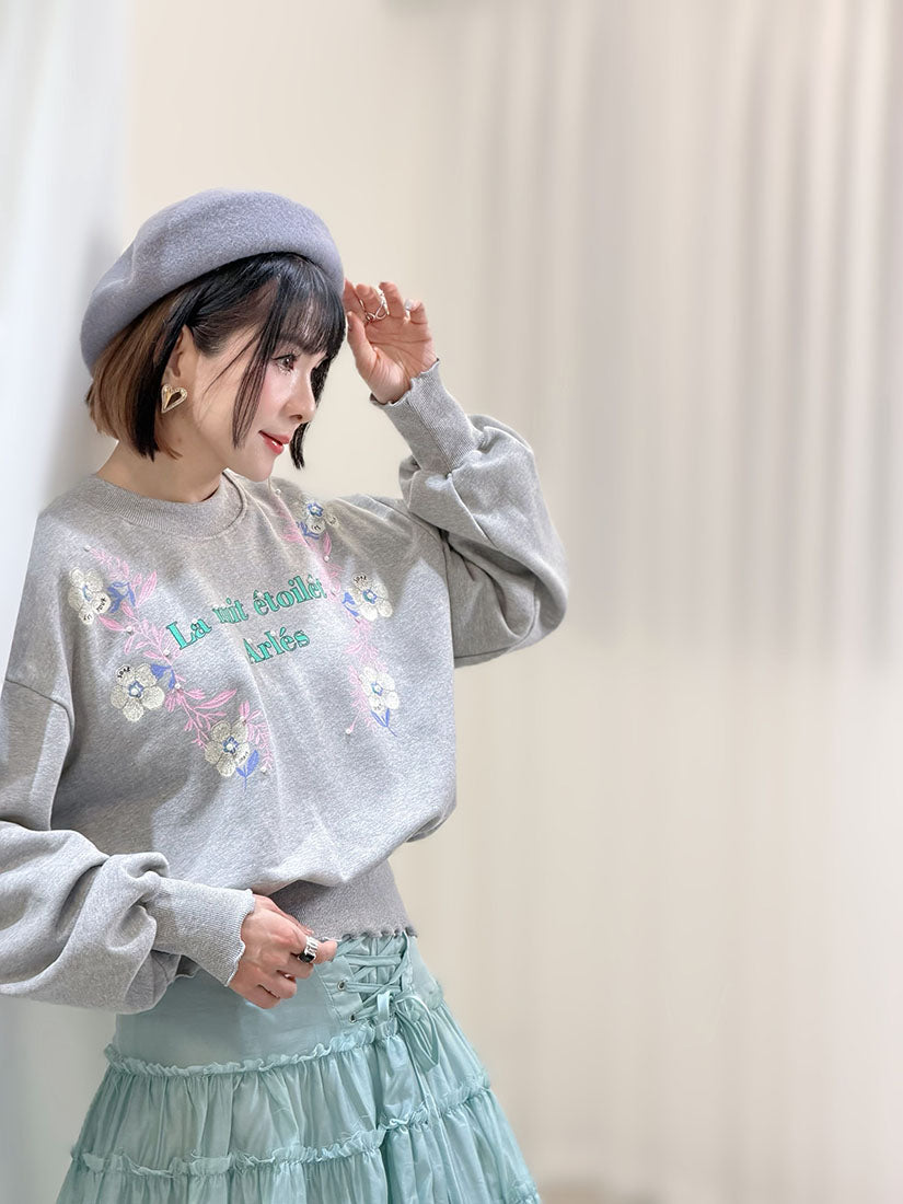 Bear Embroidered Woollen Beret (10 Colours)