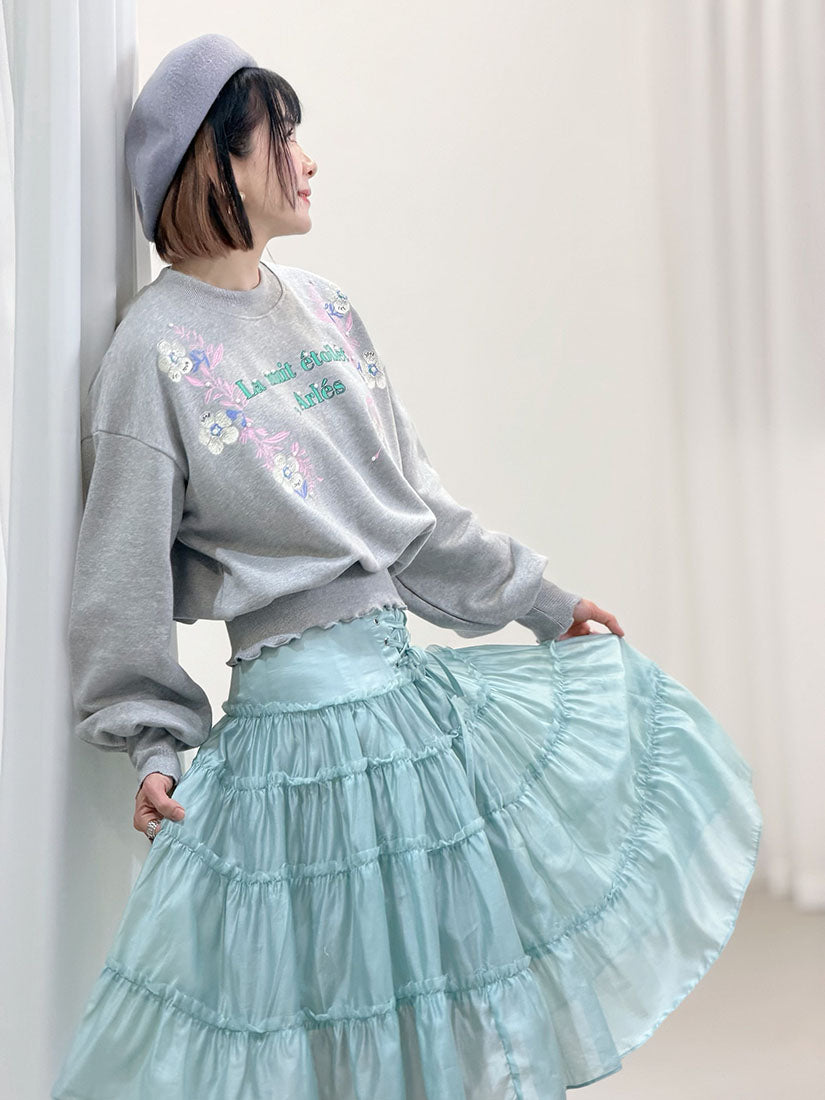 Lace Up Side Tiered Skirt (2 Colours)