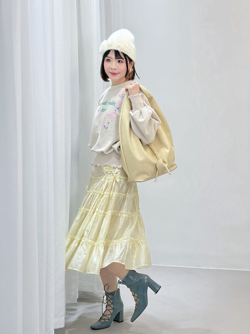 Lace Up Side Tiered Skirt (2 Colours)