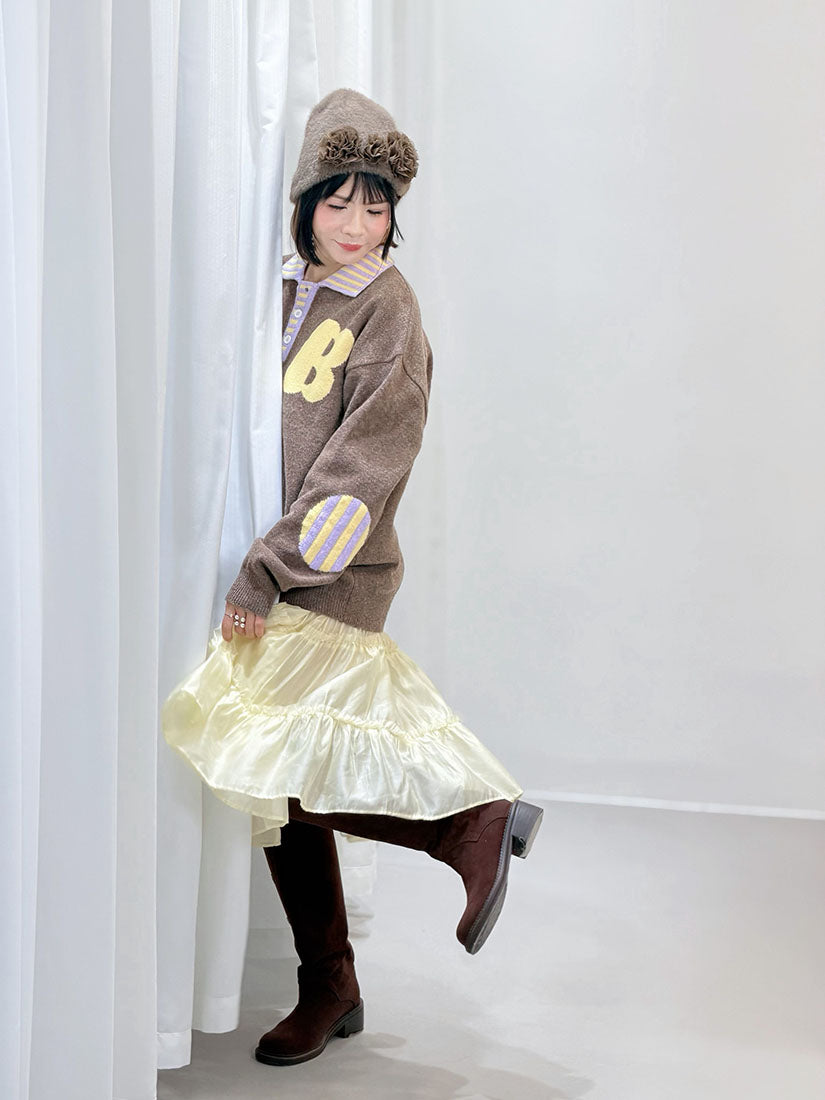 Lace Up Side Tiered Skirt (2 Colours)