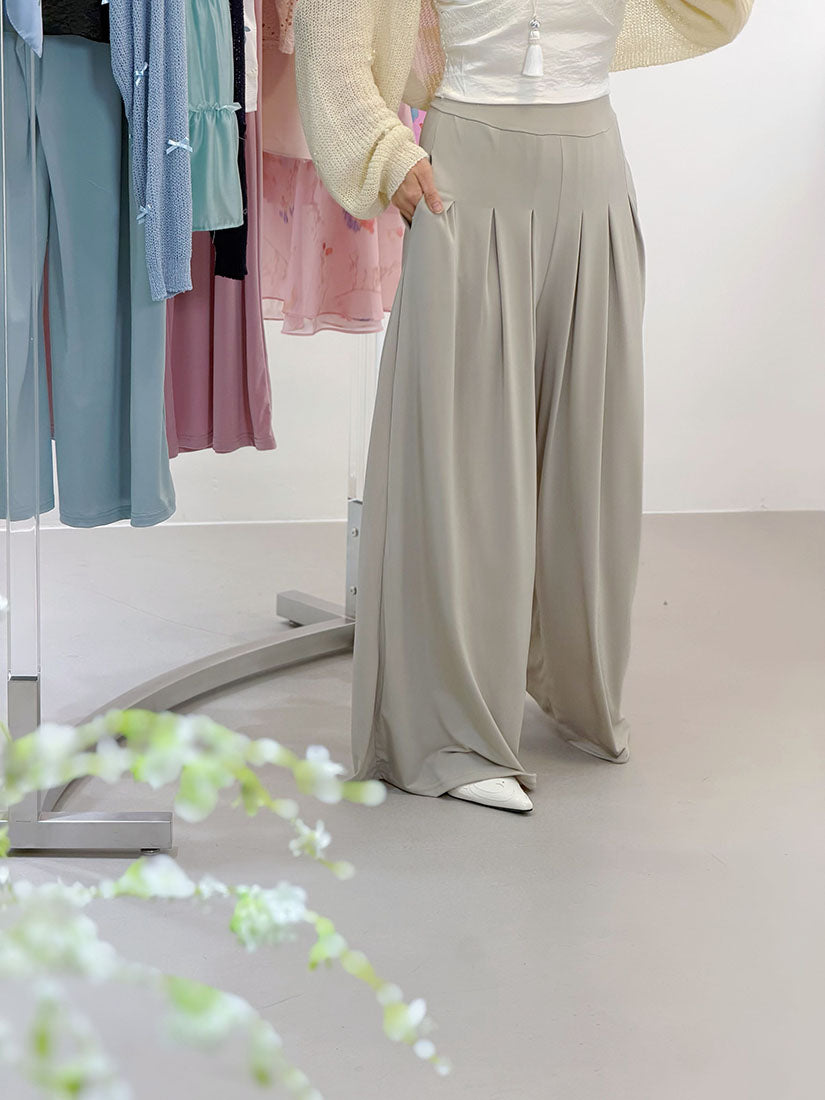 Stretchy Pleated Supersoft Pants (4 Colours)