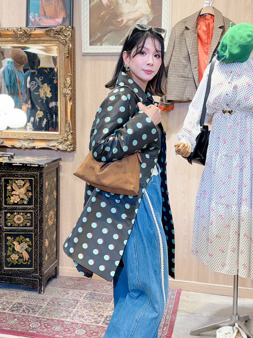 Polka Dot Trench Coat