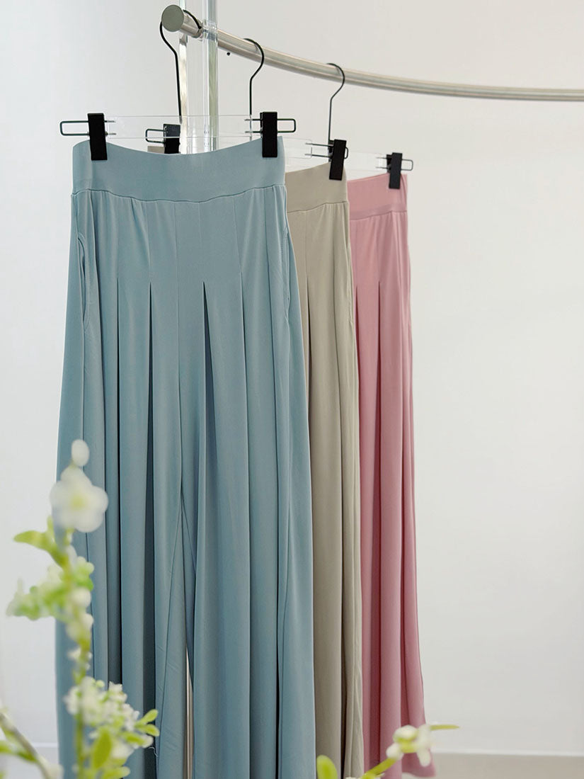 Stretchy Pleated Supersoft Pants (4 Colours)