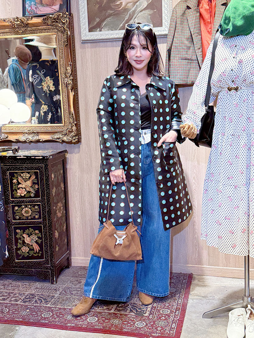 Polka Dot Trench Coat
