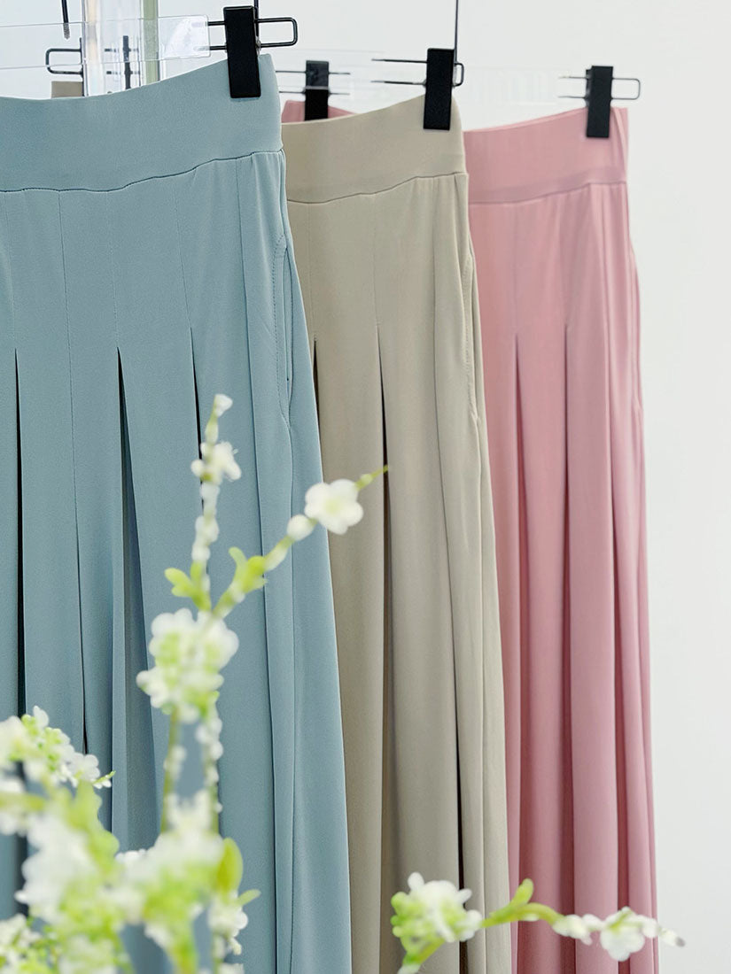 Stretchy Pleated Supersoft Pants (4 Colours)