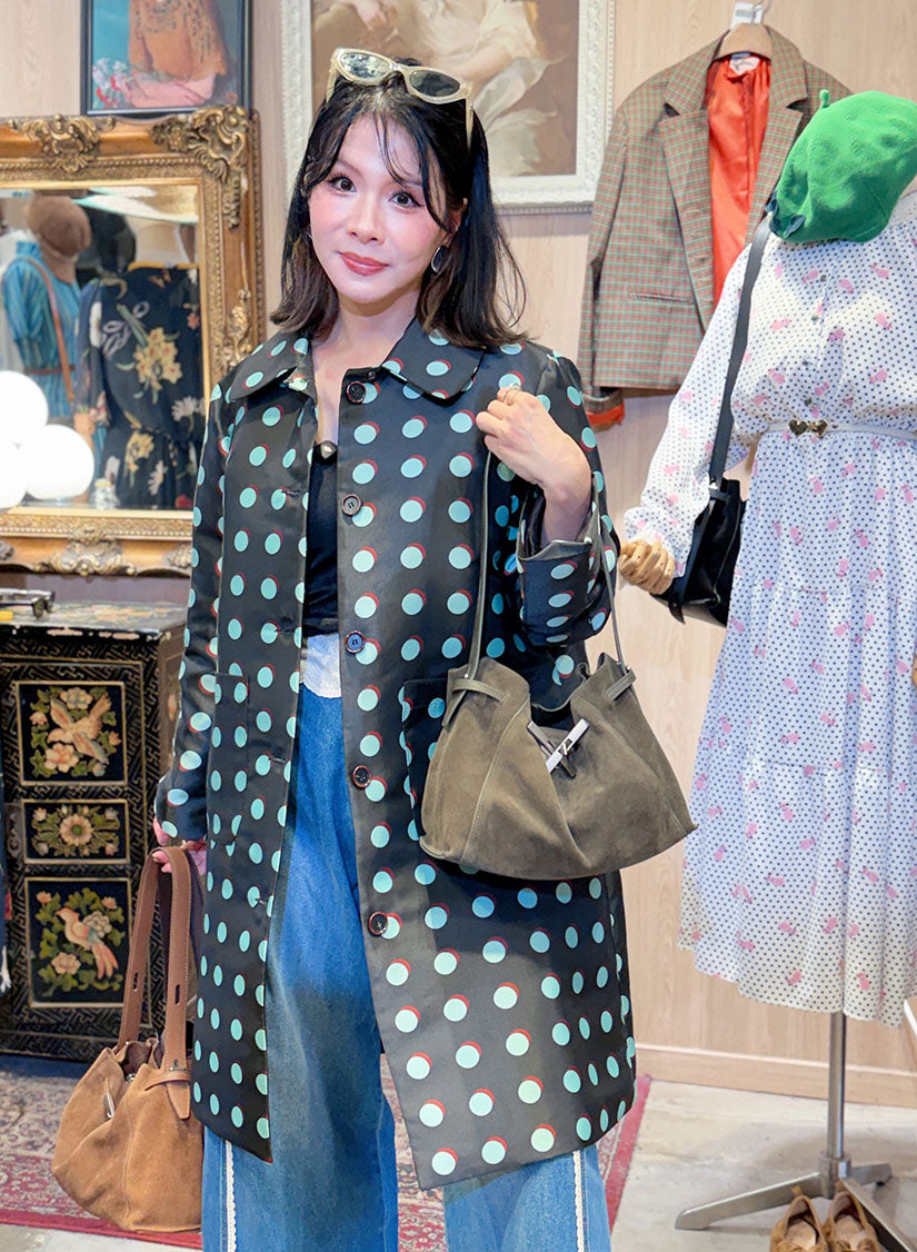 Polka Dot Trench Coat