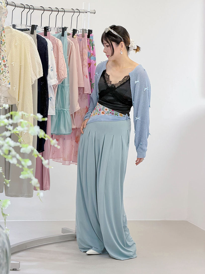 Ribbon Bow Long Sleeve Knitted Shrug (3 Colours)