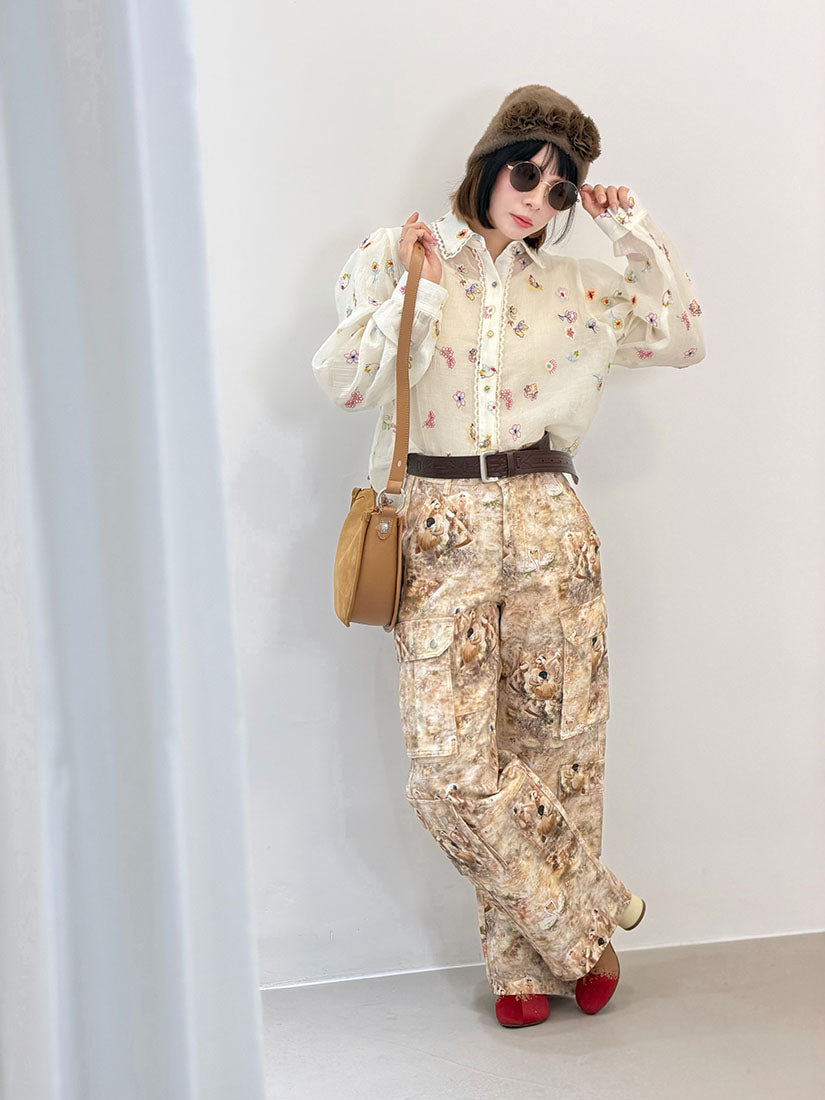 Swan Lake Printed Cargo Pants