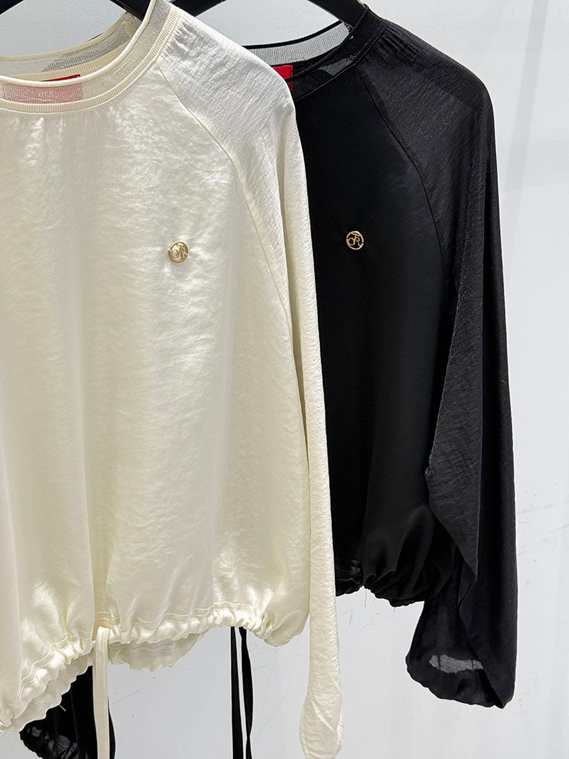 Satin Tie-Front Blouse (2 Colours)