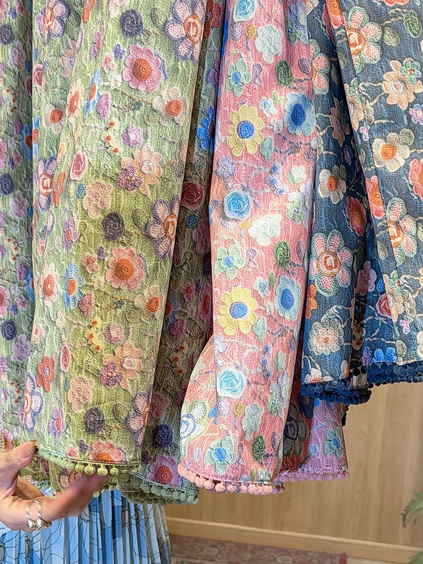 Floral Printed Flare Skirt(3 Colours)