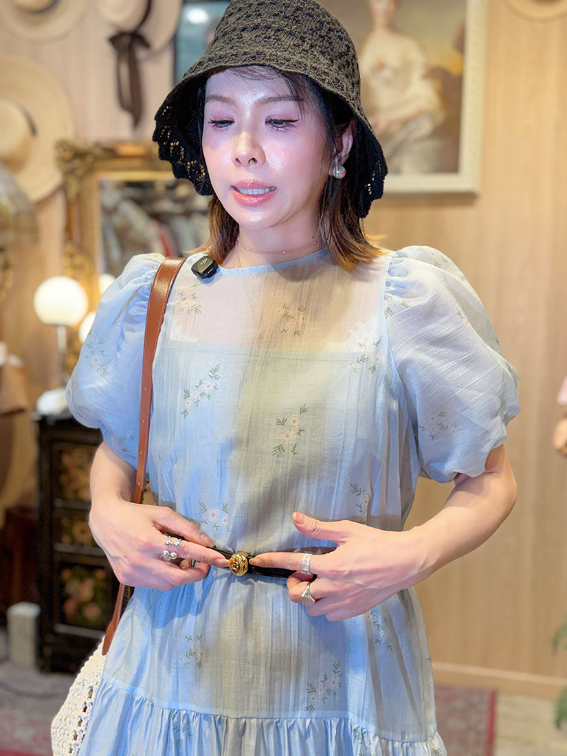Floral Printed Puff Sleeve Tiered Dress(2 Colours)