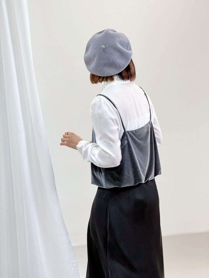 Buttony Velvet Bubble Camisole (2 Colours)