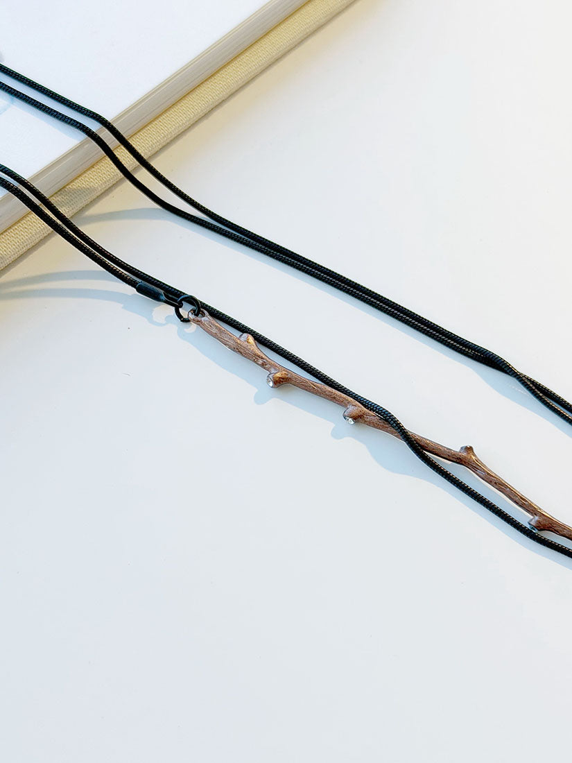 Twig With Bead String Necklace