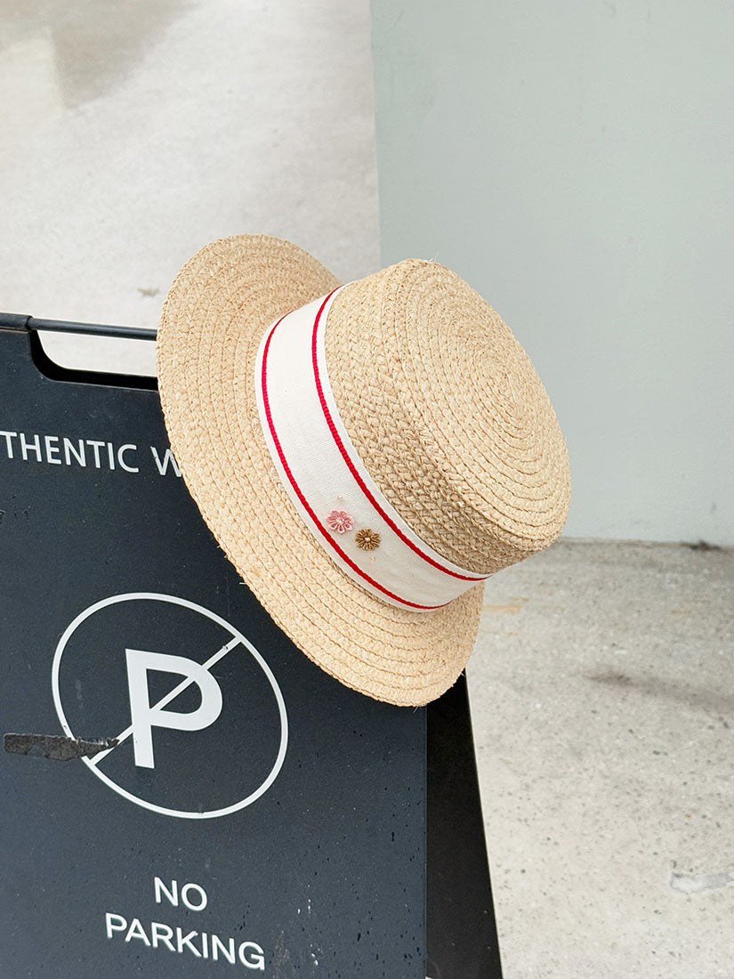 3D Floral Straw Hat