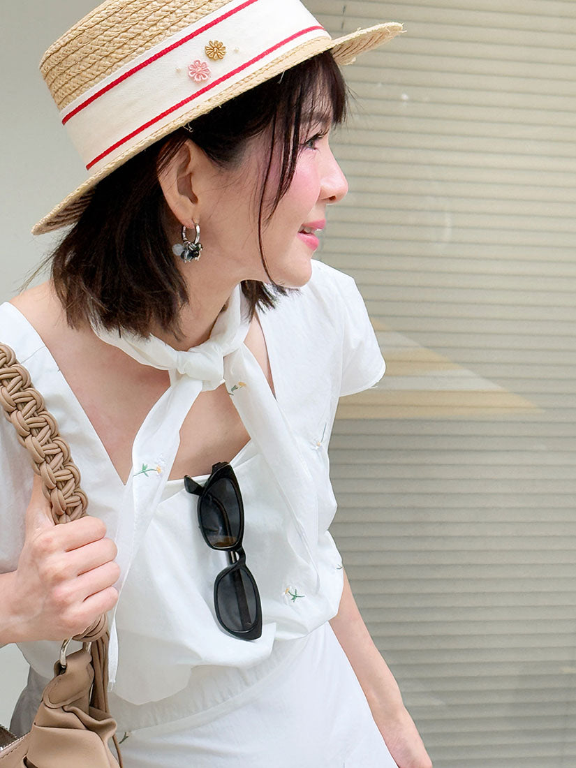 3D Floral Straw Hat
