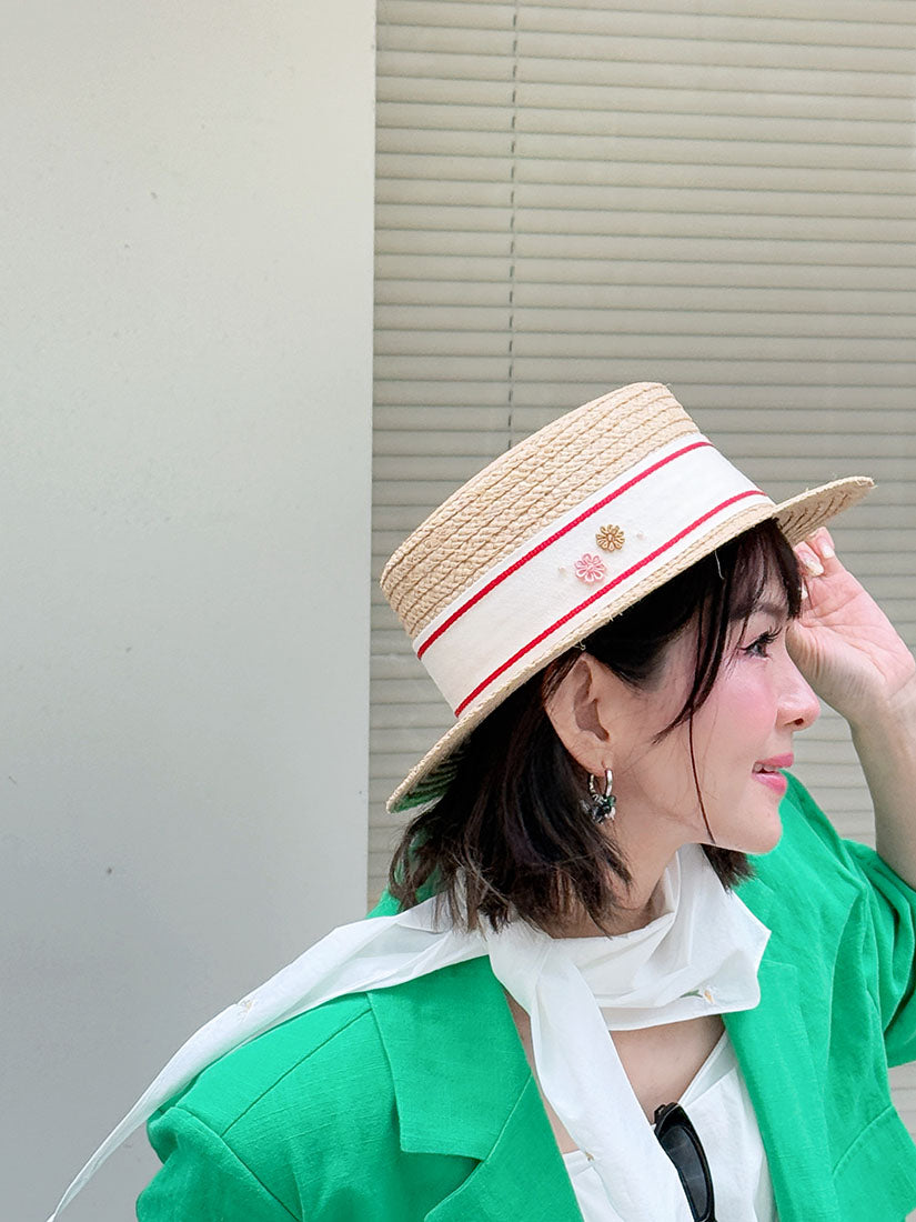 3D Floral Straw Hat