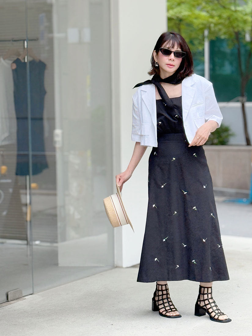 Grid Heeled Sandals(Display Sale)
