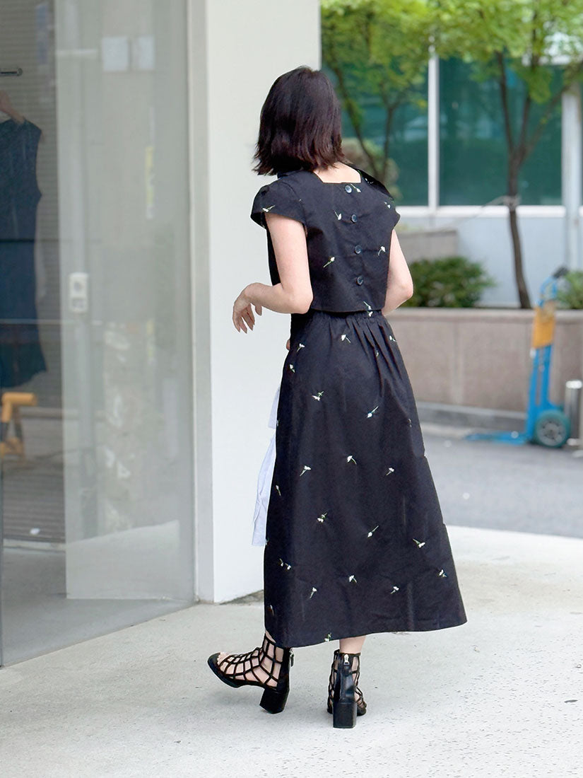 Grid Heeled Sandals(Display Sale)
