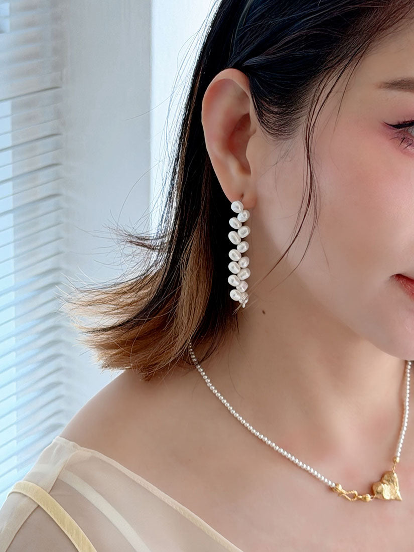 Freshwater Pearl Beading Drop Earrings (2 Styles)