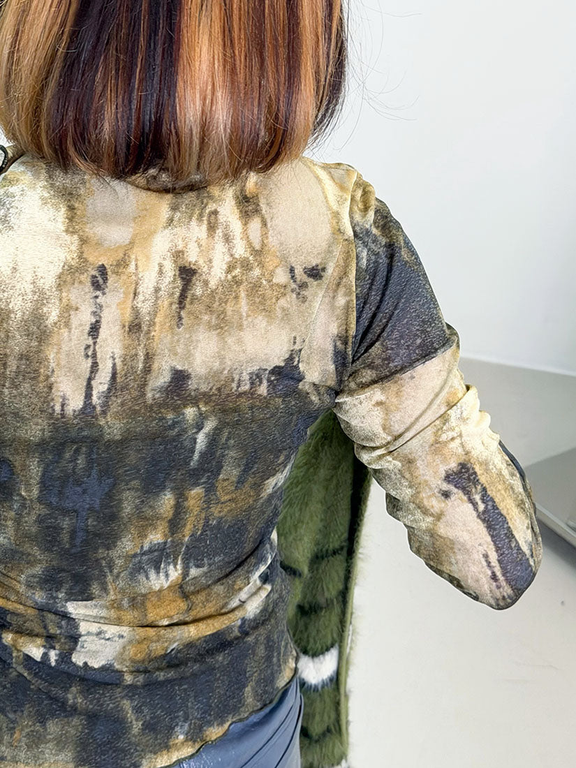 Lettuce Edge Tie Dye Printed Top (3 Colours)