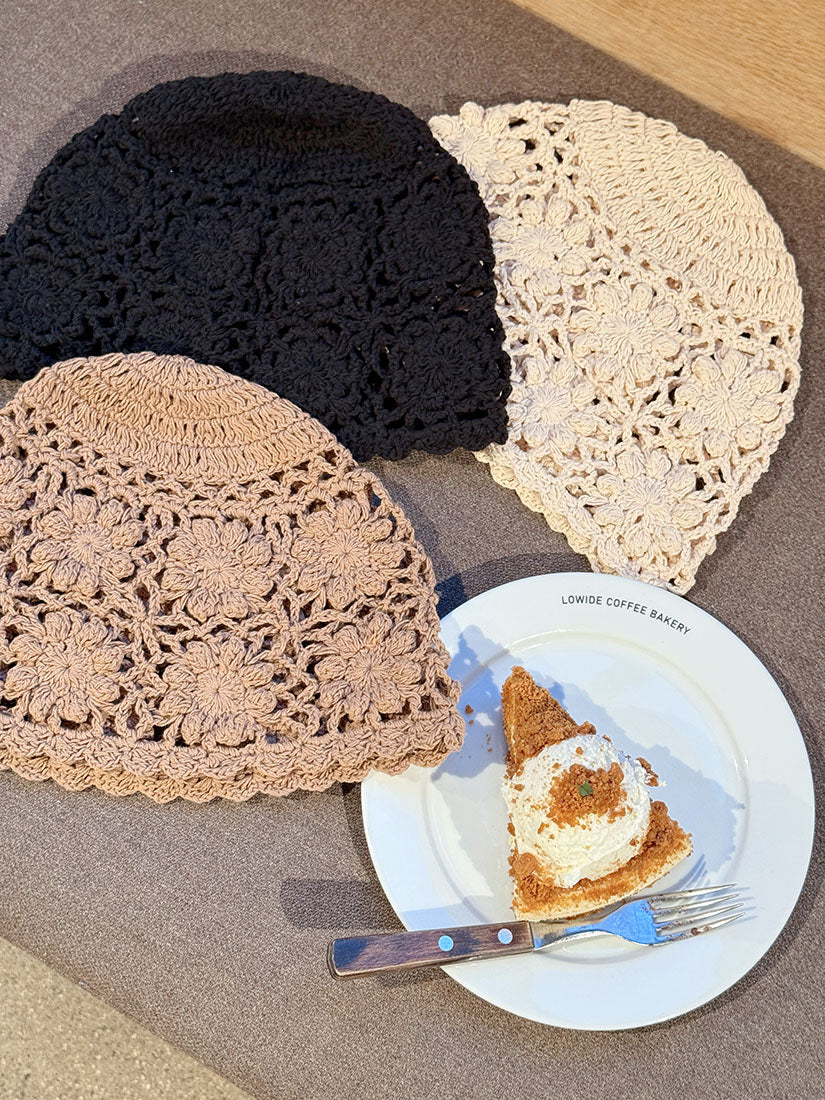 Crochet Knit Beanie(3 Colours)