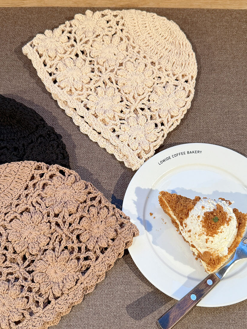 Crochet Knit Beanie(3 Colours)