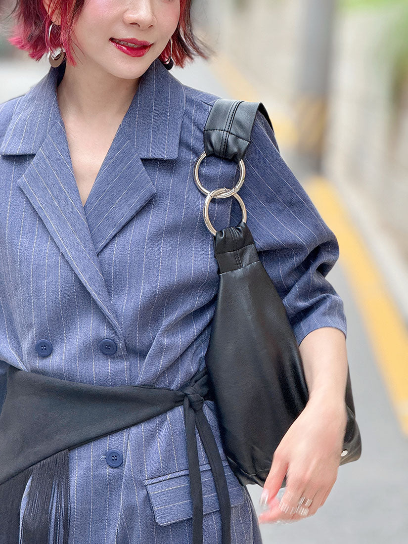 Croissant Leather Shoulder Bag (3 Colours)