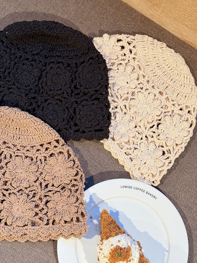 Crochet Knit Beanie(3 Colours)