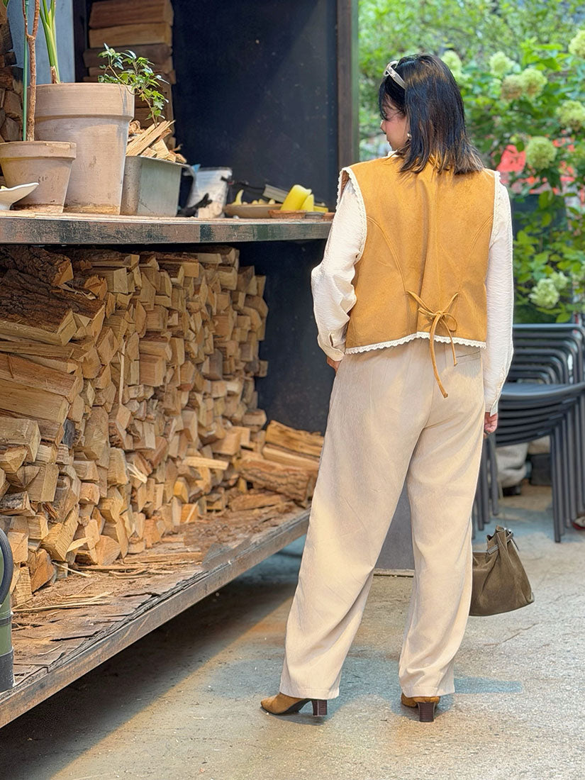 Imitation Suede Vest