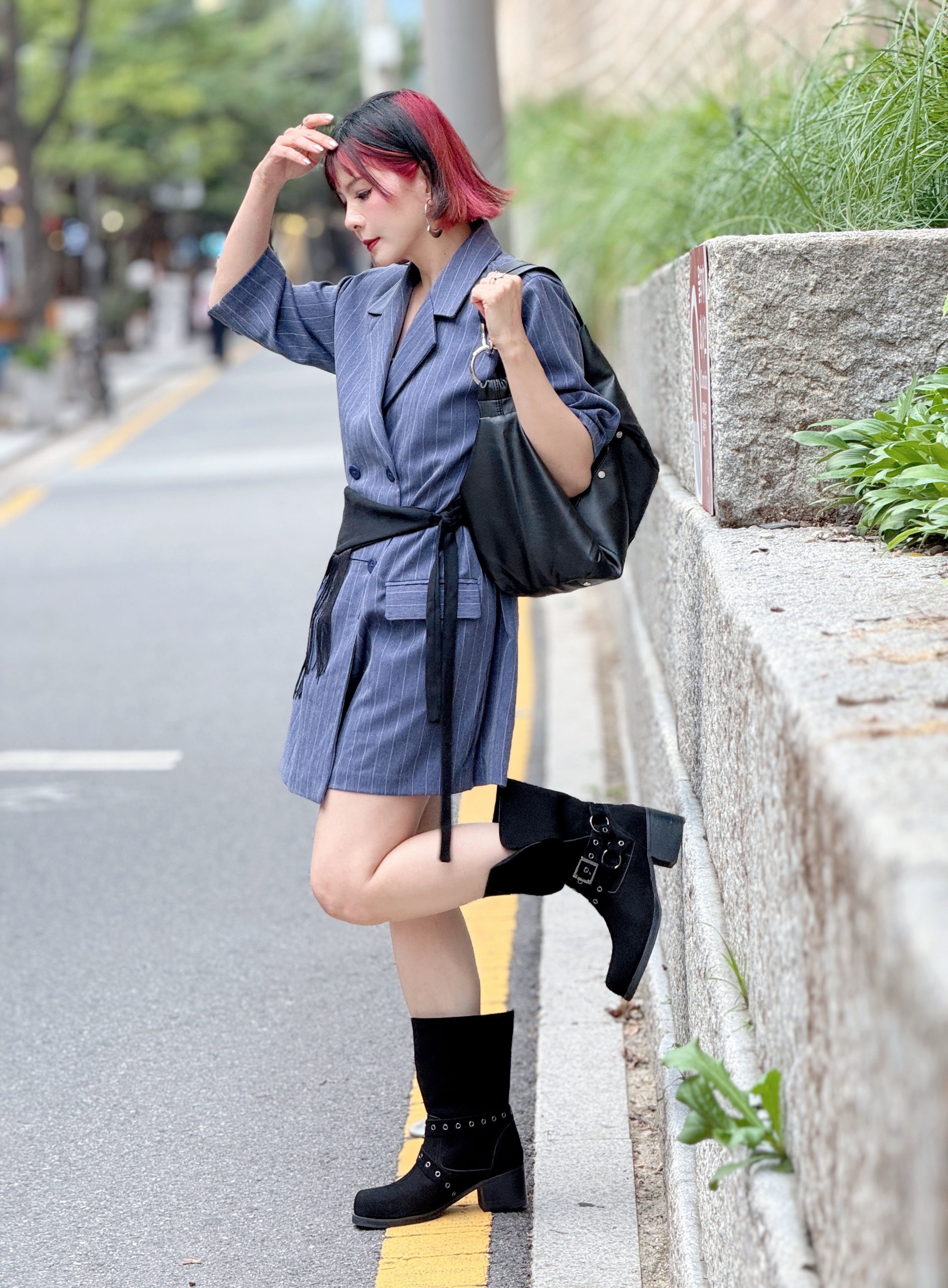 Tassels Fringe Suede Belt / Scarf