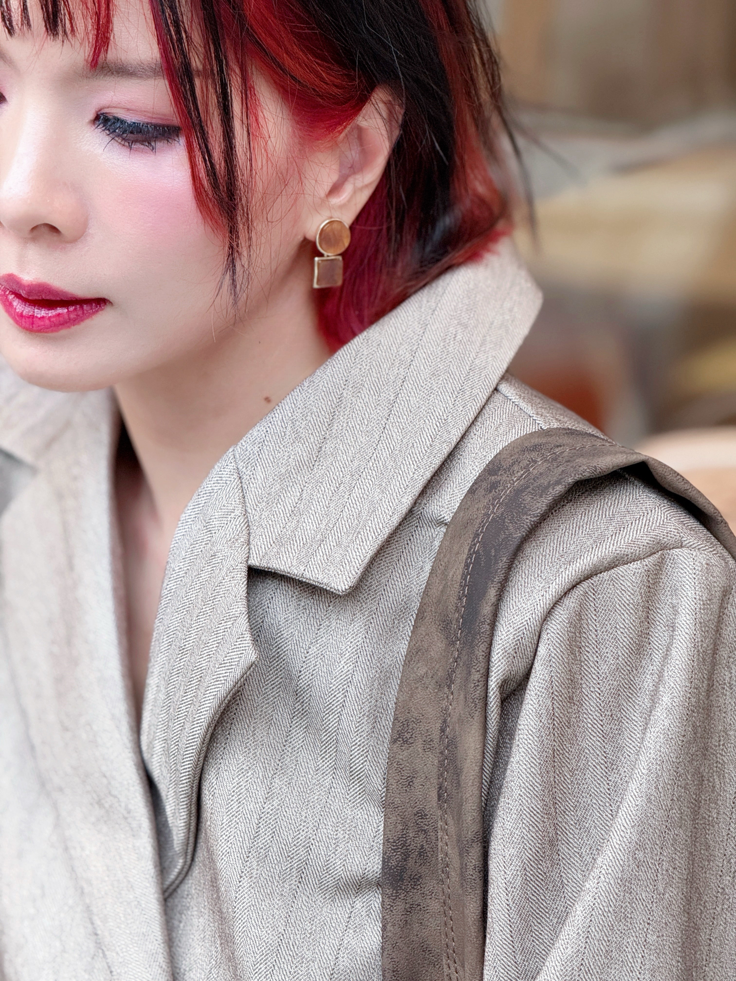 Agate Pattern Geometric Earrings (2 Colours)