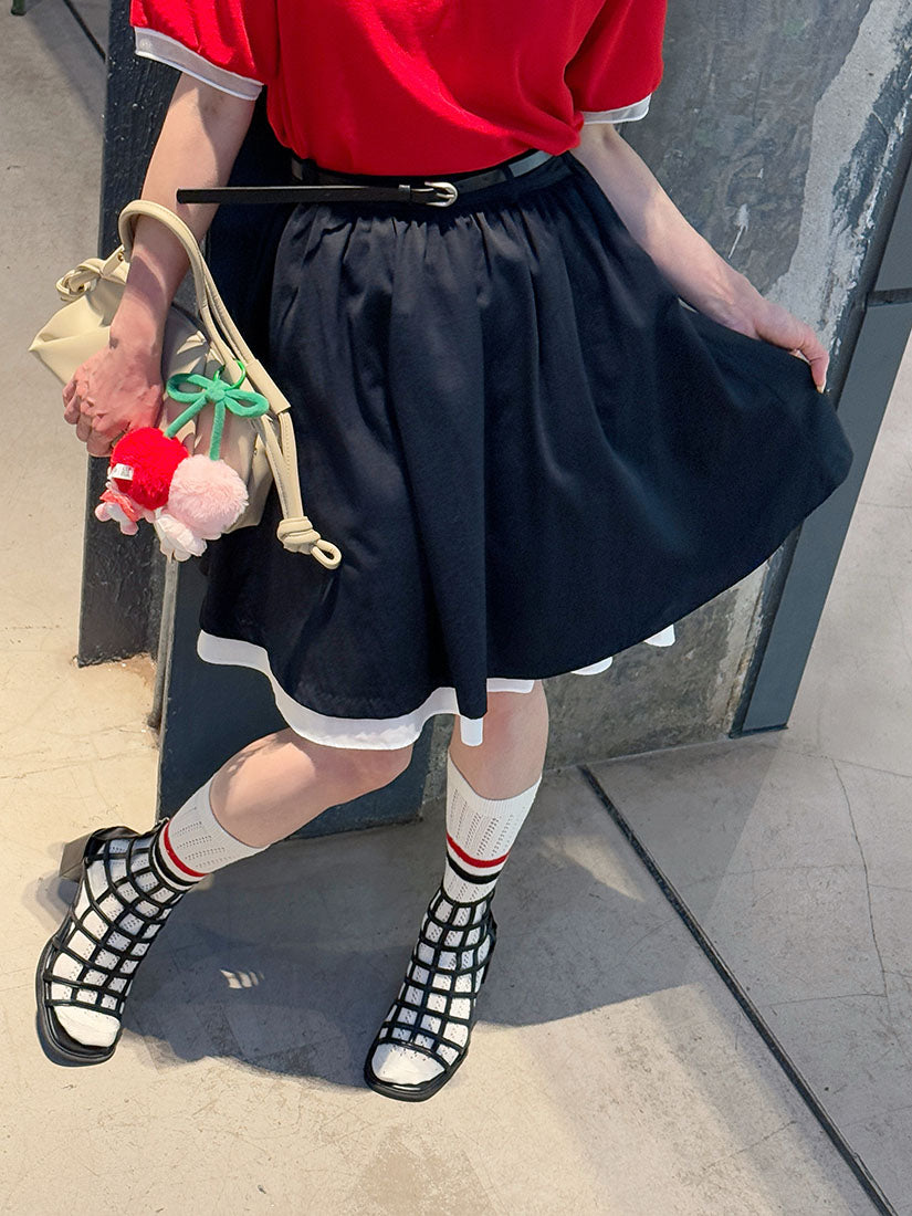 Grid Heeled Sandals(Display Sale)