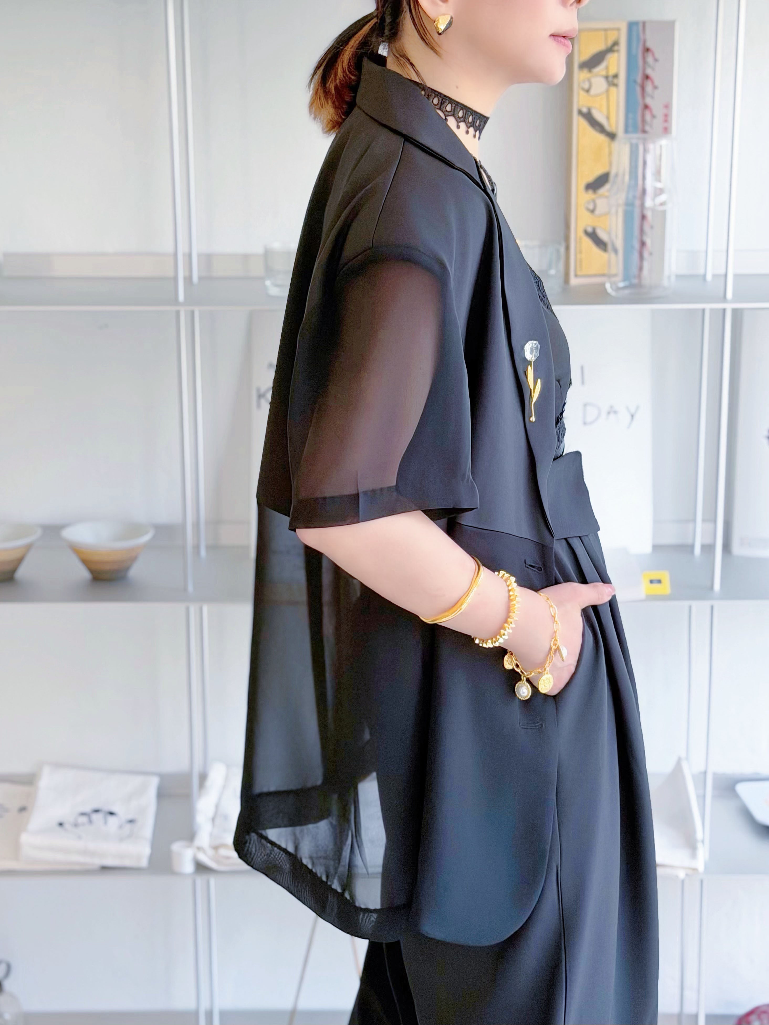 Half Mesh Panel Blazer (2 Colours)