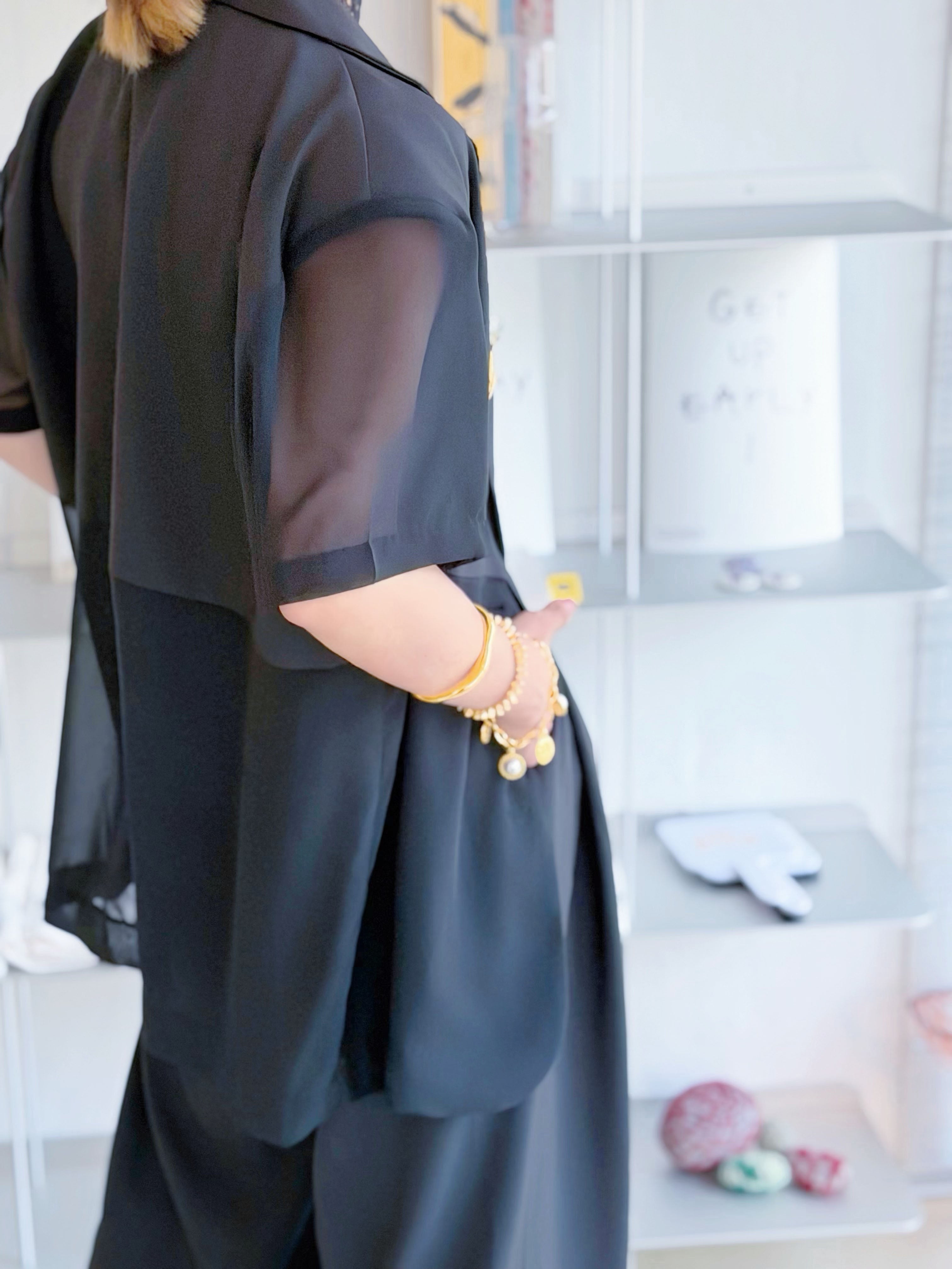 Half Mesh Panel Blazer (2 Colours)