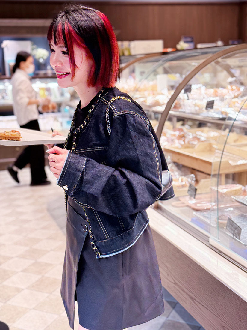 Chain Trim Denim Jacket