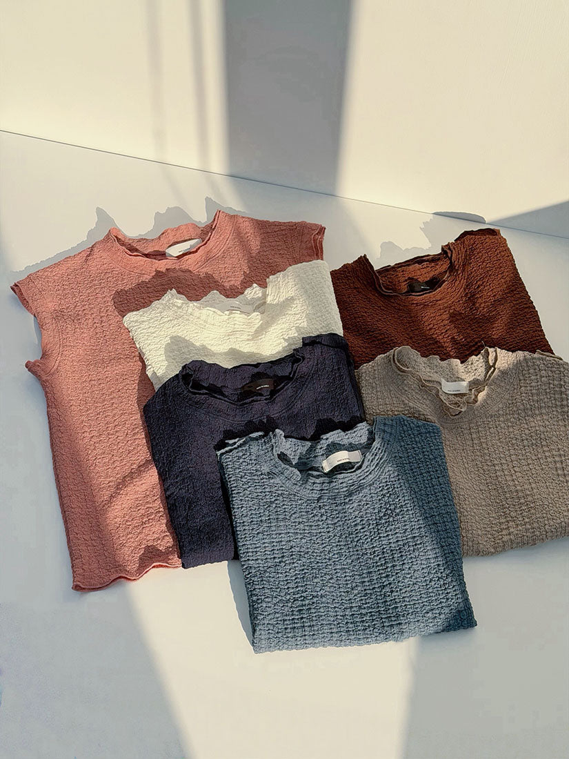 Layered Neck Smocked Vest Top (6 Colours)
