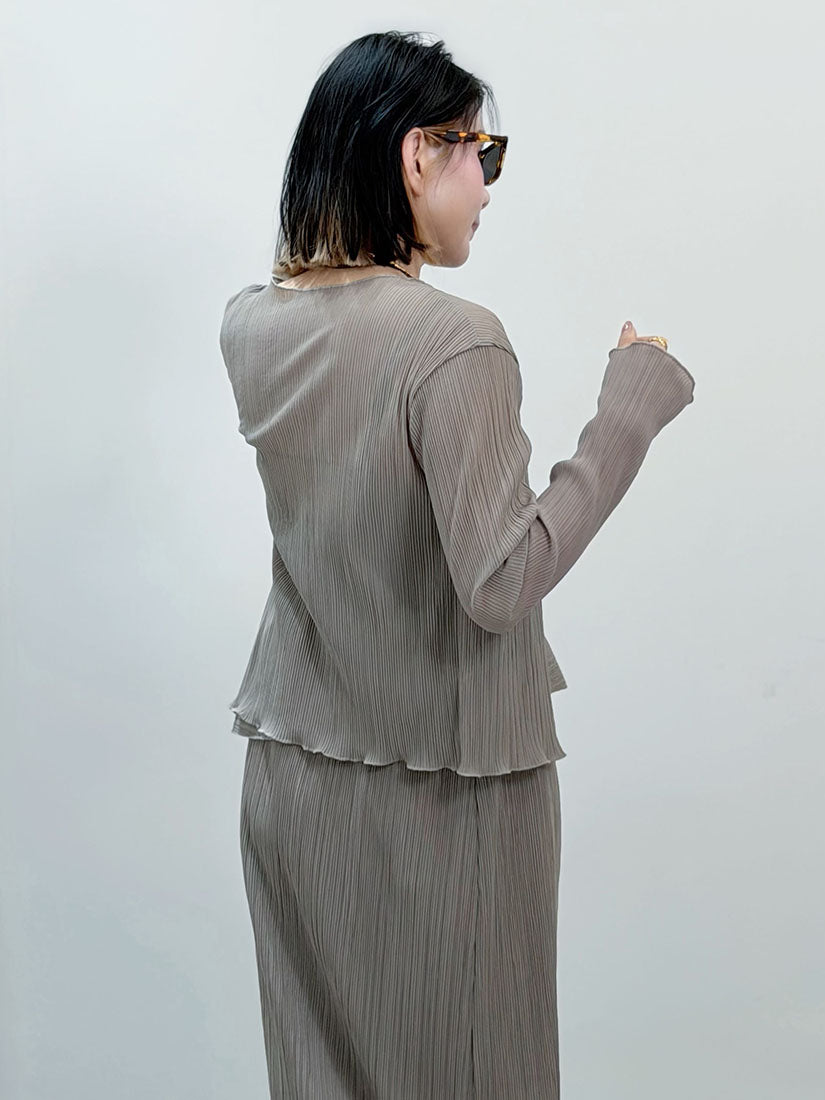 Scarf Waist Pleated Skirt (3 Colours)